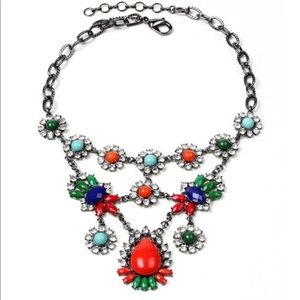 Amrita Singh Austrian Crystal /& Gunmetal Leah Bib Necklace